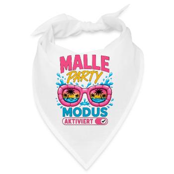 Malle Party Modus Aktiviert Mallorca Partyurlaub - Bandana - Weiß - Vorne