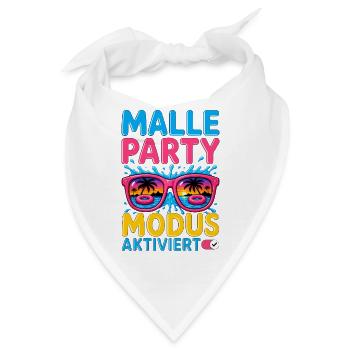 Malle Party Modus Aktiviert Mallorca Partyurlaub - Bandana - Weiß - Vorne