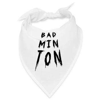 Badminton Typography  - Bandana - Weiß - Vorne
