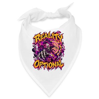 Reality is Optional - Bandana - Weiß - Vorne