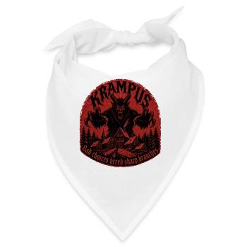 Kramperl T | Krampus Maske | Sagenfigur Krampus - Bandana - Weiß - Vorne
