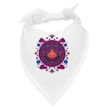 Psychedelisches Festival-Hippie-Rave-Techno - Bandana - Weiß - Vorne