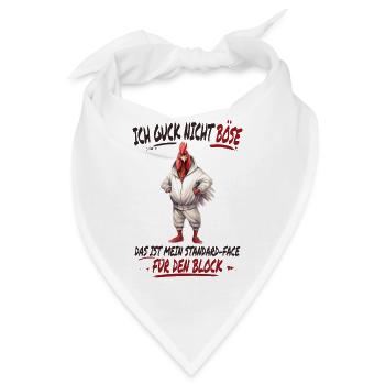 Ich guck nicht böse – Das ist mein Standard-Face  - Bandana - Weiß - Vorne
