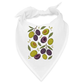 Oliven | Mediterran Botanik & Küche - Bandana - Weiß - Vorne