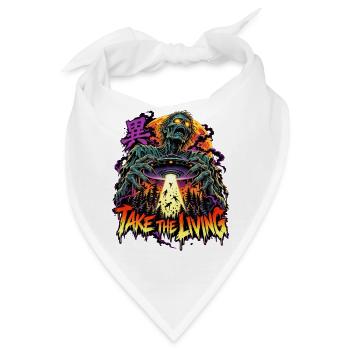 Take the Living: Alien Zombie Abduction - Bandana - Weiß - Vorne