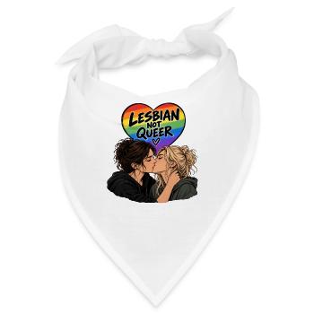 Lesbisch, aber nicht queer - Bandana - Weiß - Vorne
