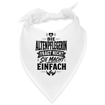 Altenpflegerin - Bandana - Weiß - Vorne