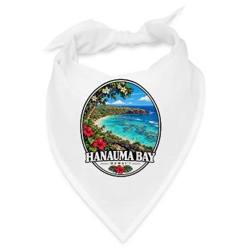 Hanauma Bay Hawaii Bucht Strand Urlaub Vintage - Bandana - Weiß - Vorne