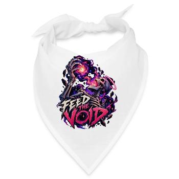Feed the Void: Neon-Skelettgalaxie - Bandana - Weiß - Vorne