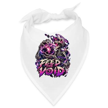 Füttere die Leere: Skelettkosmos - Bandana - Weiß - Vorne