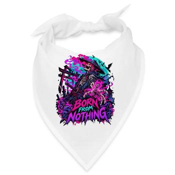 Neon Skull Samurai Wiedergeburt - Bandana - Weiß - Vorne