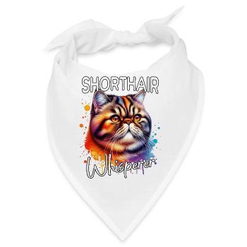 Exotische Kurzhaarkatze Flüsterer - Bandana - Weiß - Vorne