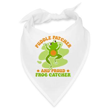 Frog Catcher Puddle Patcher & Proud Catcher Frog - Bandana - Weiß - Vorne