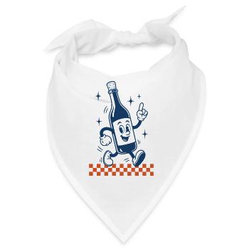 Wein Rotwein Weißwein Weinliebhaber - Bandana - Weiß - Vorne