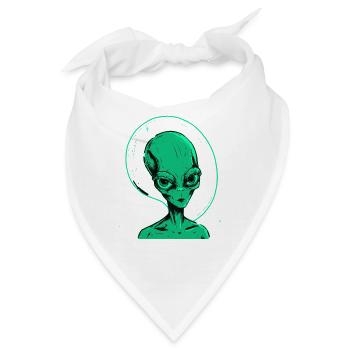  Außerirdischer Alien Science Fiction Weltraum - Bandana - Weiß - Vorne