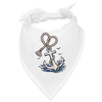 Bootsurlaub Nautik Design für Bootliebhaber - Bandana - Weiß - Vorne
