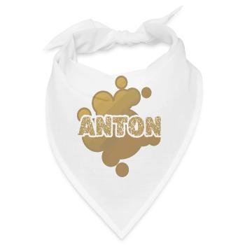 Anton als Babybauch - Bandana - Weiß - Vorne