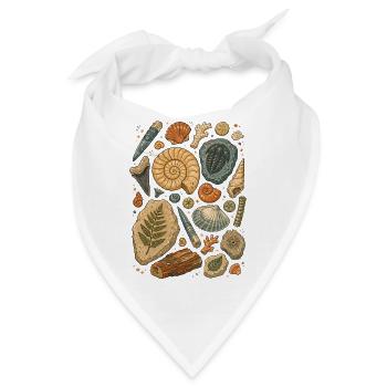 Fossilien | Paläontologie & Urzeit - Bandana - Weiß - Vorne