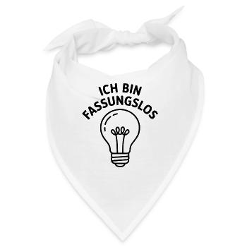 Ich Bin Fassungslos Glühbirne Elektriker Humor - Bandana - Weiß - Vorne