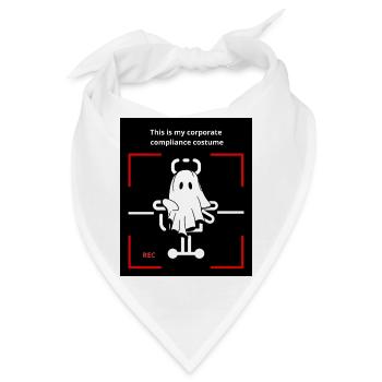 Corporate Compliance Geisterkostüm lustiges Halloween - Bandana - Weiß - Vorne