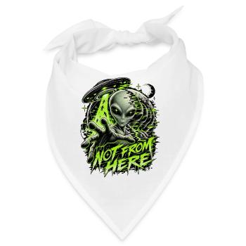 Nicht Von Hier Alien Neon - Bandana - Weiß - Vorne