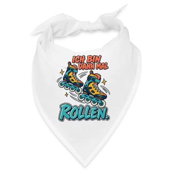 Inliner – Ich bin dann mal rollen. - Bandana - Weiß - Vorne