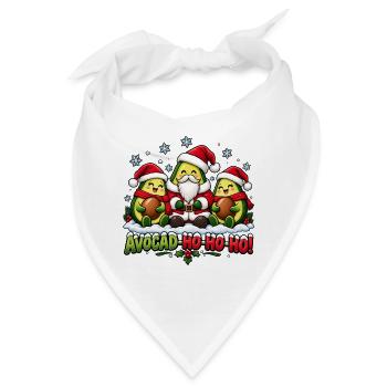 Süße Avocados im Weihnachtslook AVOCAD-HO-HO-HO - Bandana - Weiß - Vorne