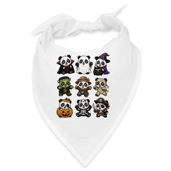  Halloween-pandas-kostüm Vampir Geist Hexe Mumie - Bandana - Weiß - Vorne
