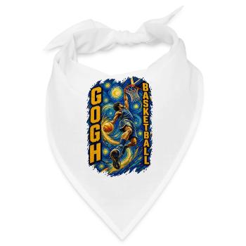 GoghBasketball Dunk im Sternennacht - Bandana - Weiß - Vorne