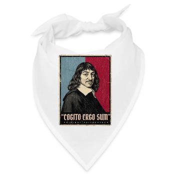 Ich denke also bin ich Rene Descartes  - Bandana - Weiß - Vorne