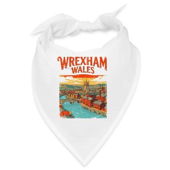 Welcome To Wrexham Wales Cityscape Novelty - Bandana - Weiß - Vorne