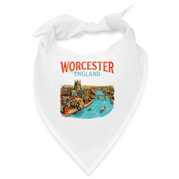 City Vintage Worcester England River Severn Art - Bandana - Weiß - Vorne