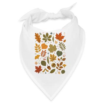 Herbstblätter | Natur & Wald - Bandana - Weiß - Vorne