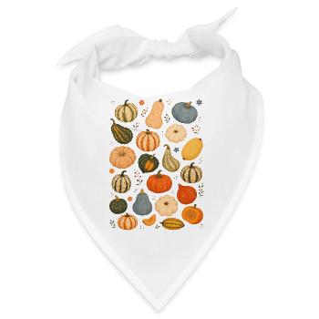 Kürbissorten | Herbst & Ernte - Bandana - Weiß - Vorne