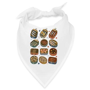 Fischkonserven | Sardinen & Meeresküche - Bandana - Weiß - Vorne
