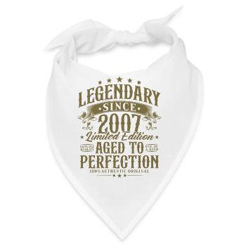 Legendär seit 2007 Jahrgang Geburtstag Geschenk - Bandana - Weiß - Vorne