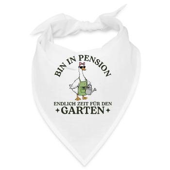 Pension Zeit für den Garten Pensionärin Geschenk - Bandana - Weiß - Vorne