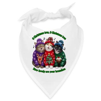 O Weihnachtsbaum - Bandana - Weiß - Vorne