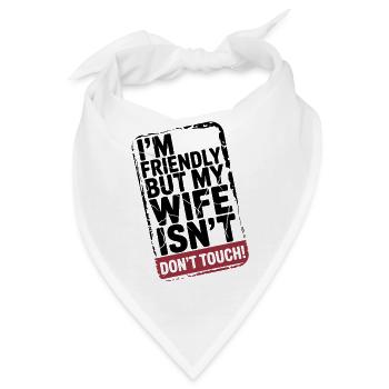 Augenzwinkern hinten nicht anfassen - Bandana - Weiß - Vorne