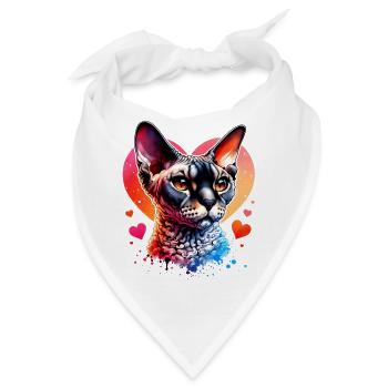 Devon Rex - Bandana - Weiß - Vorne