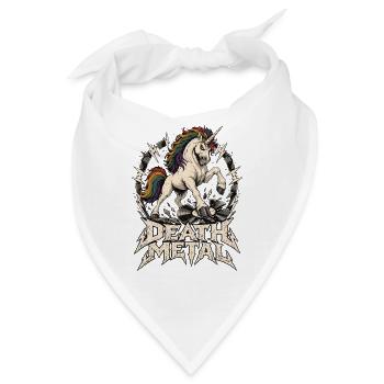 Death Metal Einhorn – Metal Unicorn Vinyl - Bandana - Weiß - Vorne
