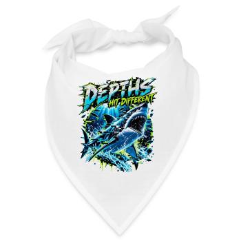 Shark Glitch: Auffällig Anders - Bandana - Weiß - Vorne