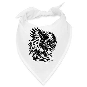 Winddrache im Sturm - Bandana - Weiß - Vorne