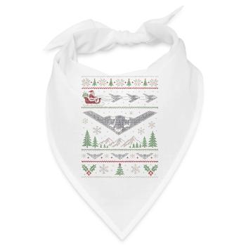 B2 Bomber Weihnachtspullover - Bandana - Weiß - Vorne