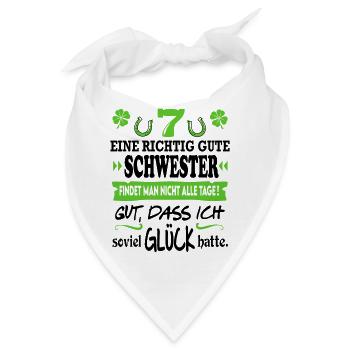 Beste Schwester Familie Glück Sprüche Family - Bandana - Weiß - Vorne