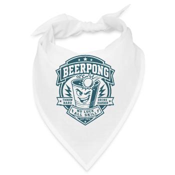 Beer Pong - Bandana - Weiß - Vorne