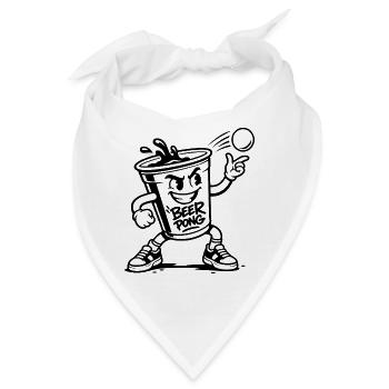 Beer Pong Becher - Bandana - Weiß - Vorne