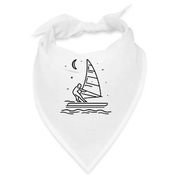 Windsurfen Skizze - Bandana - Weiß - Vorne