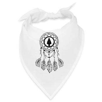 Indianer Ureinwohner Traumfänger Western - Bandana - Weiß - Vorne