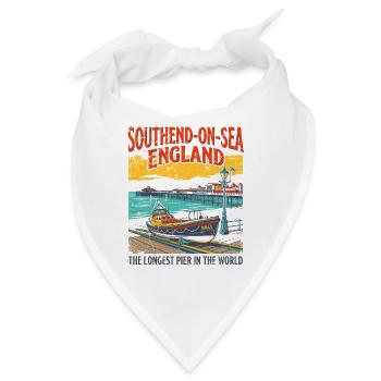 Southend-on-Sea England Longest Pier in the World - Bandana - Weiß - Vorne